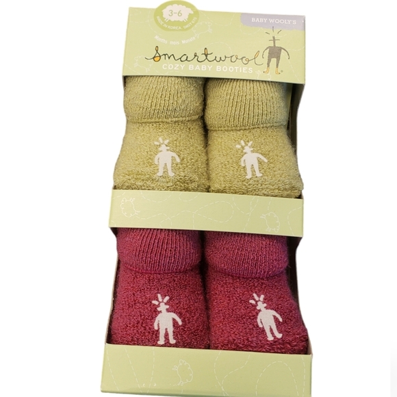 Smartwool Infant Sock Booties Celery/Azalea NEW Unisex - Picture 1 of 3